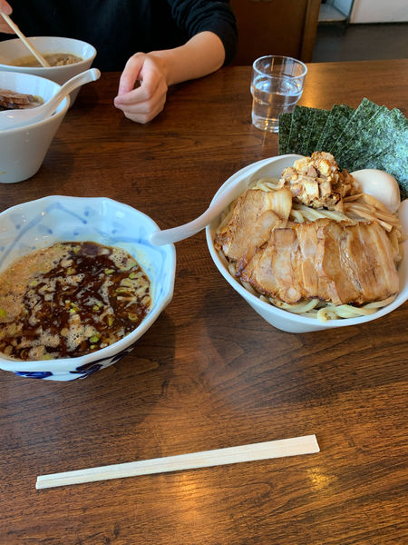 「焦がしつけ麺　山盛り、特製、のり　トッピング」@New old style ゆいが 三郷店の写真