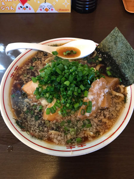 「雲雀三条・ネギ増し 800円」@つけ麺 弥七の写真