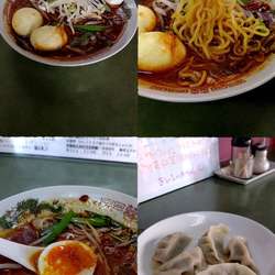 『台湾ラーメン揚げ玉子入り+水餃子(¥630+400)』