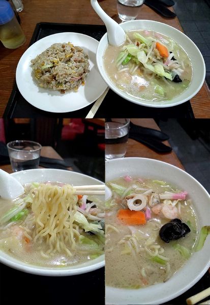 「チャンポン+半チャーハンの『日替りセット(¥750)』」@中華つばめの写真