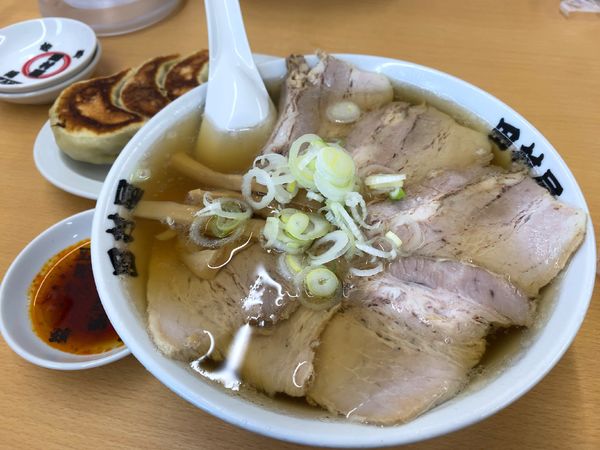 「チャーシューメン大盛＋餃子」@田村屋の写真