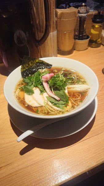 「鶏、煮干し、蛤のトリプルSOBA」@Ginza Noodles むぎとオリーブの写真