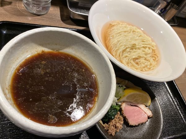 「鴨出汁手揉み醤油つけ麺 １，０００円」@鴨出汁中華蕎麦 麺屋yoshikiの写真