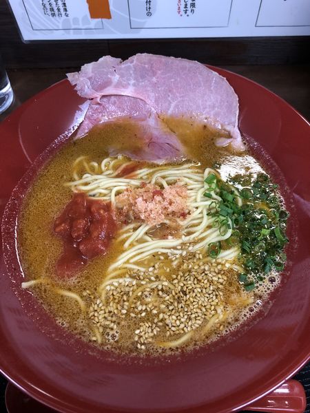 「海老蕃茄拉麺(えびとまと)940円」@えびそば金行 豊春店の写真