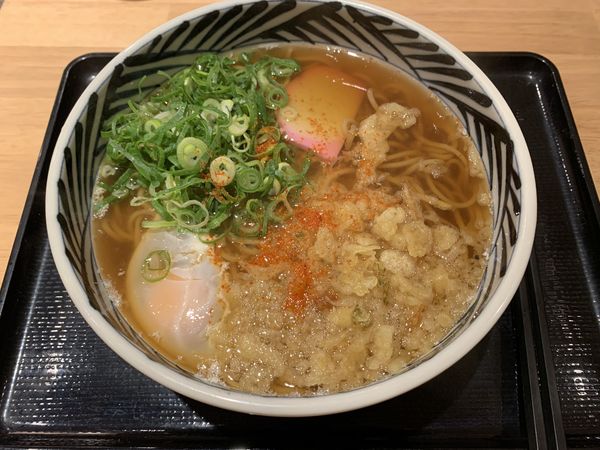 「月見そば 490円」@ウエスト 春吉店の写真