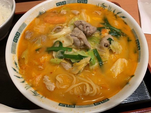「モツ野菜ラーメン(期間限定)」@日高屋 西日暮里東口店の写真