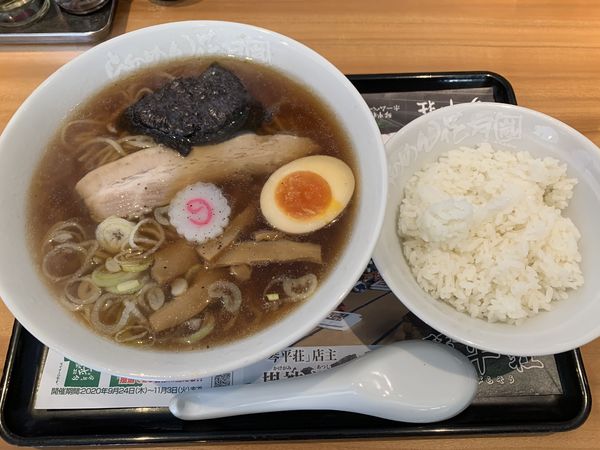 「琴平荘840円+無料ライス」@らあめん花月嵐 新都心店の写真