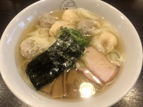 「特製ワンタン麺・白だし（1100円）」@八雲の写真