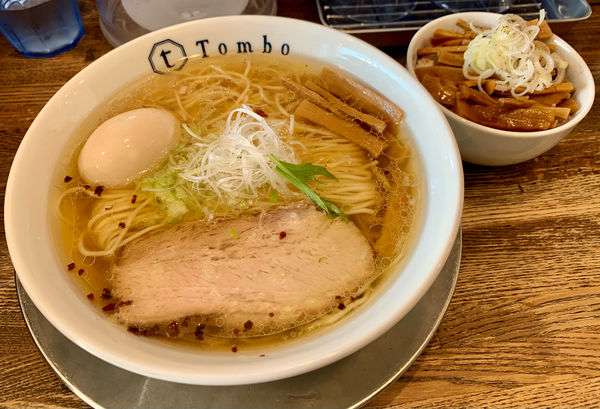 「味玉汐の旨味ソバ＋メンマごはん」@Tomboの写真