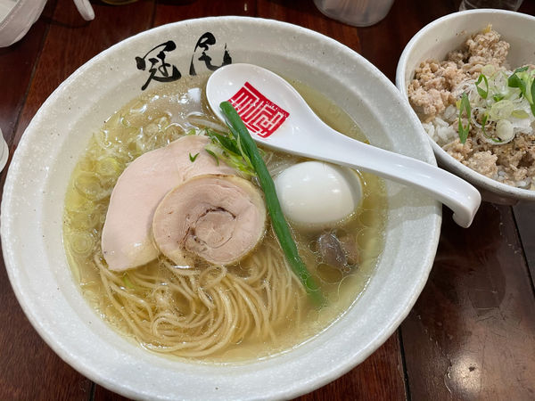 「味玉鶏清湯らぁめん」@らぁめん冠尾 恵比寿西店の写真