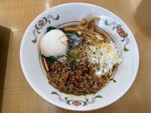 「汁なし坦々麺フェアセットB・882円+税」@餃子の王将 穂積店の写真