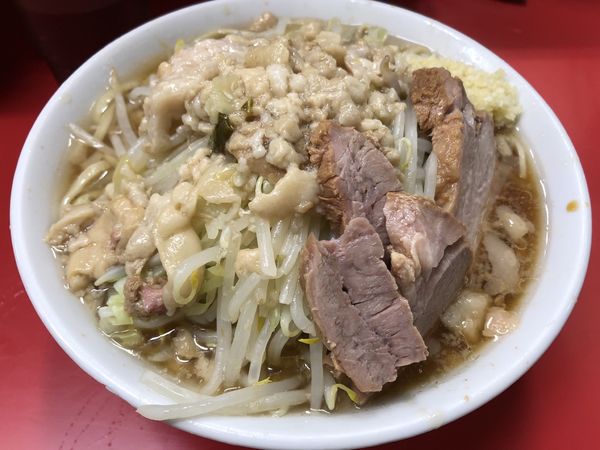 「小ラーメンニンニク少しアブラ」@ラーメン二郎 上野毛店の写真
