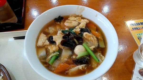 「五目麺（半チャーハンセットで８５０円）」@慶錦閣 青物横丁店の写真