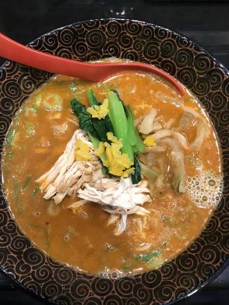 「【季節のらーめん】鶏絲（チースイ）担々麺」@麺匠 むさし坊 武蔵浦和本店の写真