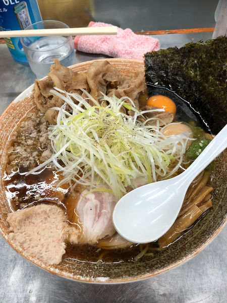 「金目鯛出汁悪い奴＋悪い肉」@覆麺 智の写真