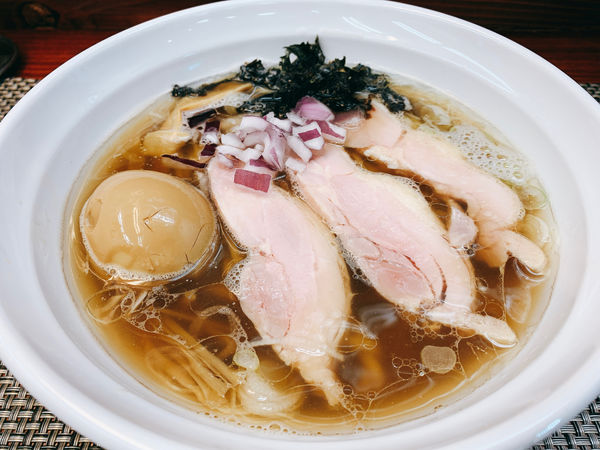 「イカ煮干し塩SOBA」@麺や 睡蓮の写真