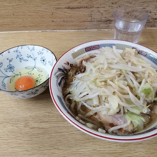 「小ラーメン　生たまご」@ラーメン二郎 栃木街道店の写真