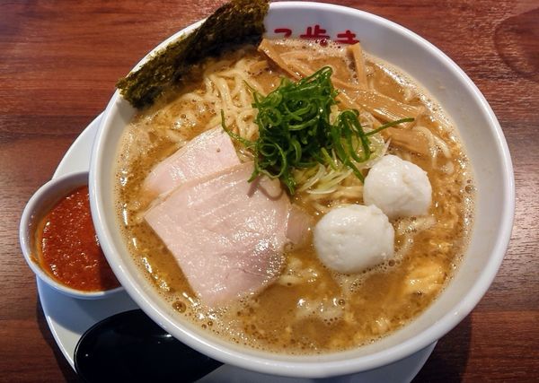 「ワタリガニ玉子とじラーメン【80食限定】」@カニらーめん よこ歩きの写真