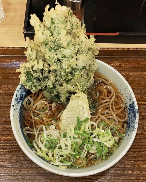 「堀川ごぼう天と春菊天そば」@しぶそば 池袋店の写真