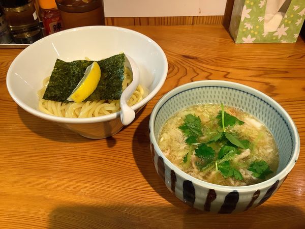 「【期間限定】ガーリック豚塩つけ麺（並）」@麺屋まいどの写真