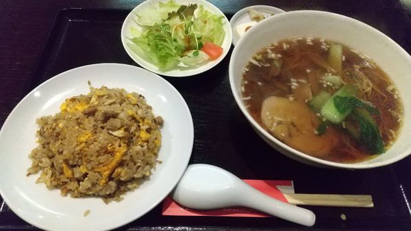 「Cセット(ラーメンセット(ラーメン・チャーハン))1200円」@来々軒の写真