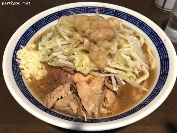 「えびラーメン少なめ 「ニンニクアブラ」(950)」@ラーメン ゼンゼンの写真