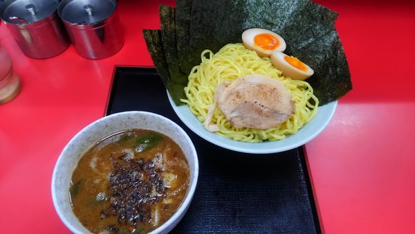 「つけ麺（２玉）、のり、味玉」@とんこつラーメン松平 六浦店の写真