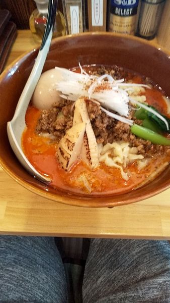 「汁なし担々麺(ミニごはんつき)890円+大盛り100円」@担々麺 麺山椒の写真