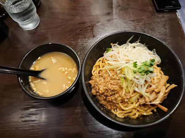 「坦々油そば(大盛サービス)¥780+特製スープ¥50」@麺屋 天王 二号店の写真