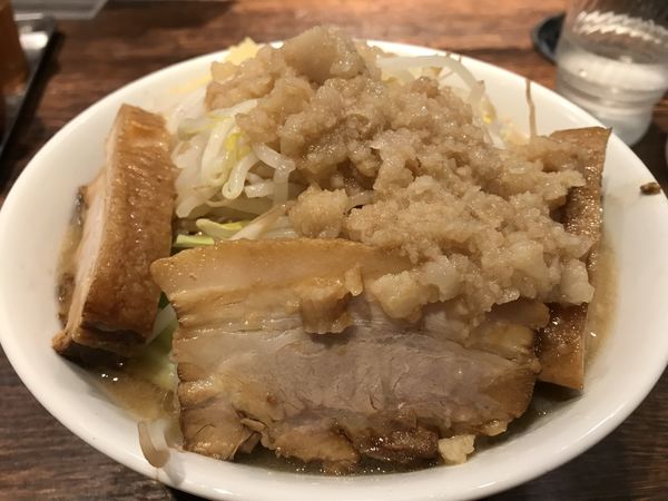 「豚と脂(豚増し1200円)」@つけめんTETSU 壱の木戸 水戸店の写真