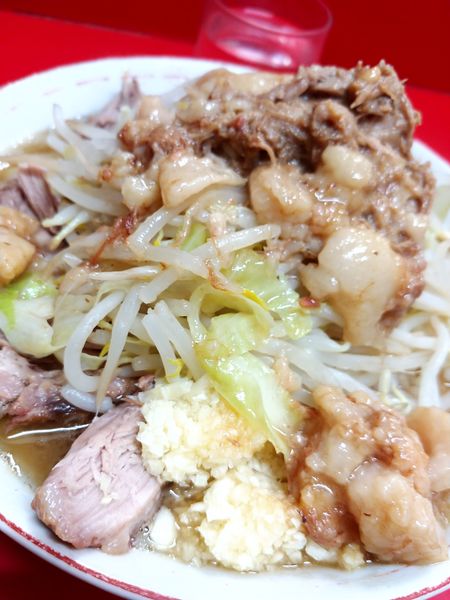 「小ラーメン[麺少なめニンニクアブラ]」@ラーメン二郎 松戸駅前店の写真