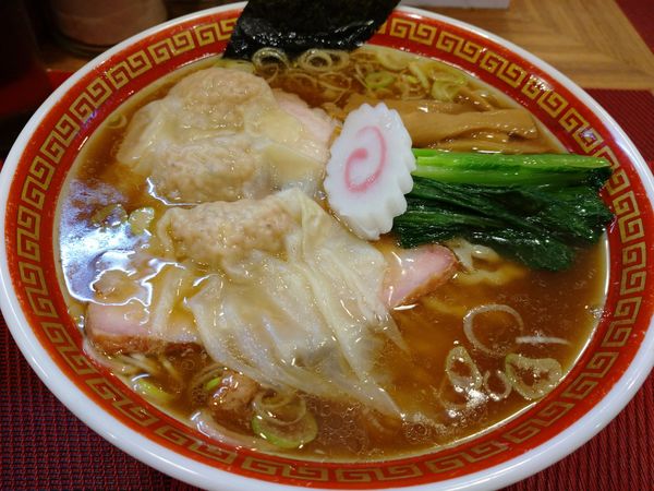 「ワンタン麺（930円）＋大盛り（100円）」@麺創庵 砂田の写真