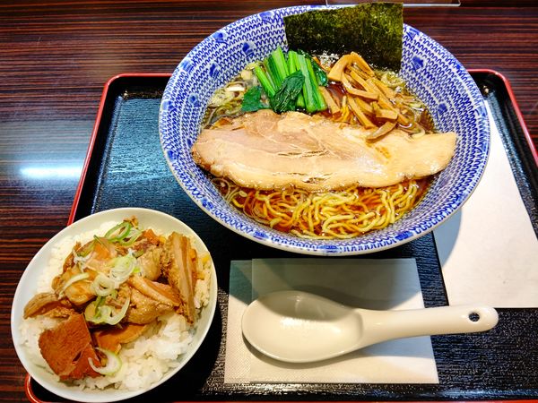 「中華そば(並盛)780円＋豚めし(小盛)250円」@中華そば こましょうの写真