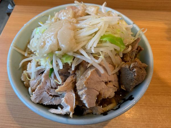 「小（麺少なめ）　豚まし　ニンニク　脂」@ラーメン二郎 八王子野猿街道店2の写真