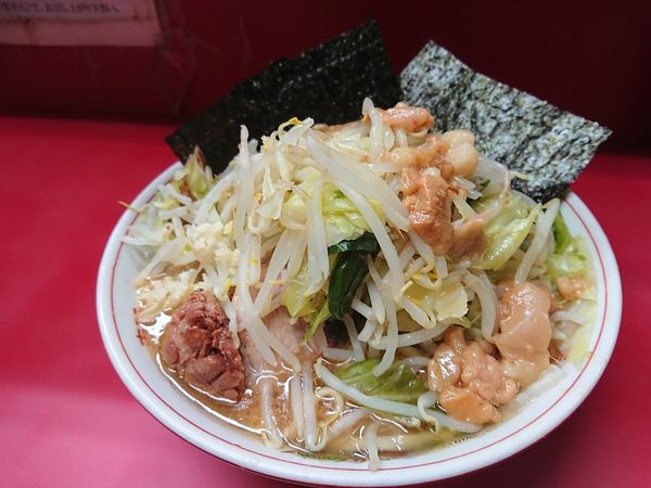 「大ラーメン 豚5枚 海苔」@ラーメン二郎 環七一之江店の写真