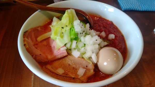「味玉とまと野菜(太麺)１０００円」@ニューカッパの写真