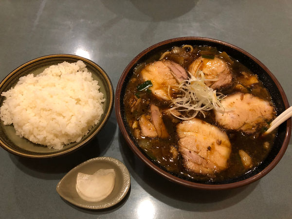 「アリランチャーシュー + ライス」@八平の食堂の写真