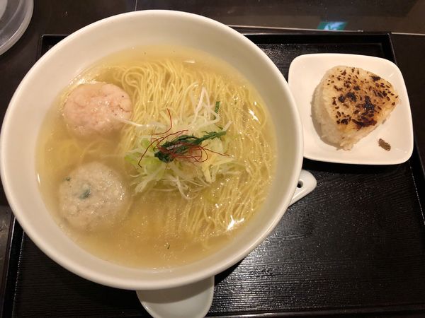 「ラーメンおにぎりセット」@麺屋 海神の写真