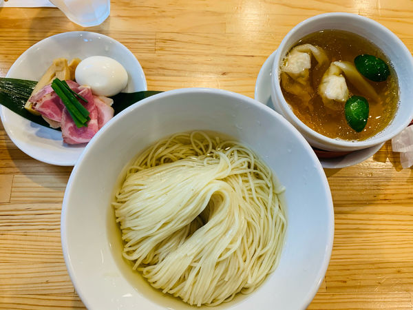 「濃厚清湯　白醤油つけ麺」@自家製麺 くろ松の写真