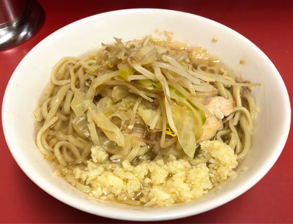 「【裏ヒバジ　楓ナイト】少なめ(ヤサイ.ニンニク)」@ラーメン二郎 ひばりヶ丘駅前店の写真