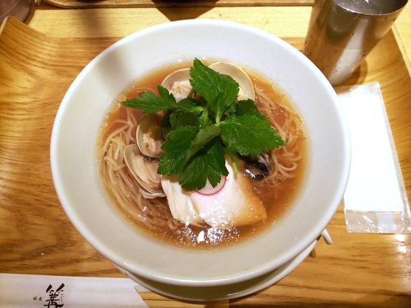 「蛤と牡蠣醤油Soba　1100円」@銀座 篝 ルクア大阪店の写真
