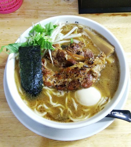 「軟骨えびそば 1040円＋味玉クーポン」@麺屋 白神の写真