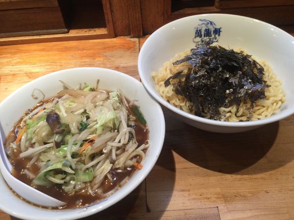 「焼酎×2→つけ麺・野菜(¥770+α)」@萬龍軒の写真