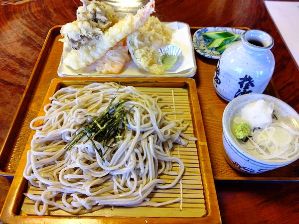 「天ざるそば(並盛)1,400円」@田舎やの写真