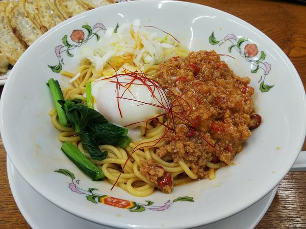 「【限定】汁なし担々麺　＋餃子２人前（１人前無料：㋚券）」@餃子の王将 松本島内店の写真