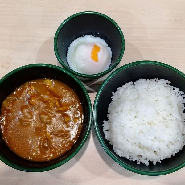 「朝セット380円クーポンカレールー」@ゆで太郎 東鎌ヶ谷店の写真