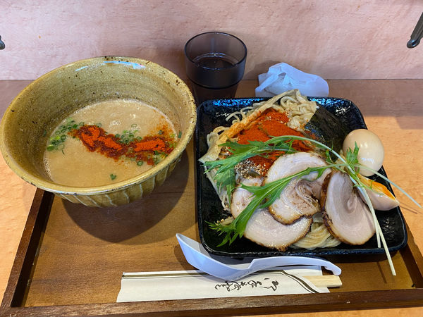 「「極」つけ麺　中盛　サービス味玉」@らー麺 まるいちの写真