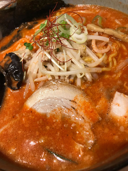 「辛口ラーメン」@白樺山荘 北海道ラーメン道場店の写真