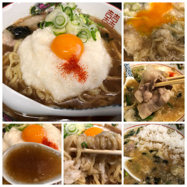 「とろろおろし生卵そば 880円 半ライス付き」@メンショップ アキラの写真