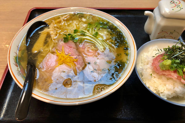 「アラ炊き支那そば(塩) Aセット1,000円」@幸屋きよまる 総本店の写真